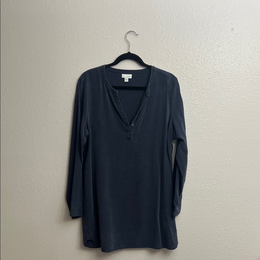 Women's Navy Long Sleeve Top